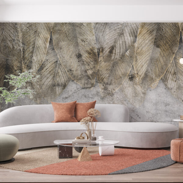 Fototapeta Liście na Płytkach