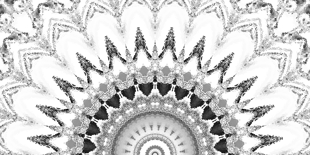 Fototapeta w czerni i bieli z motywem różnorodnych linii układających się w półkole, idealna dla wymagających klientów Kalejdoskop - zdjęcie numer 2