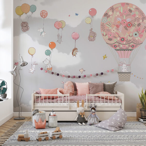 Fototapeta Lot Różowych Balonów