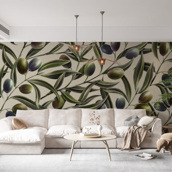 Fototapeta Oliwkowa Ściana