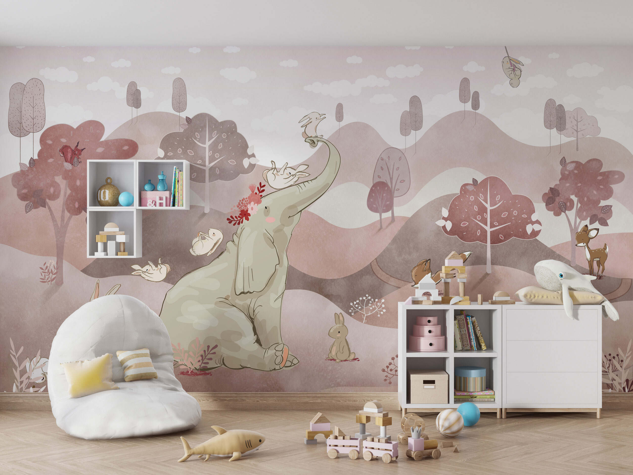 Fototapeta Słonik Różowa