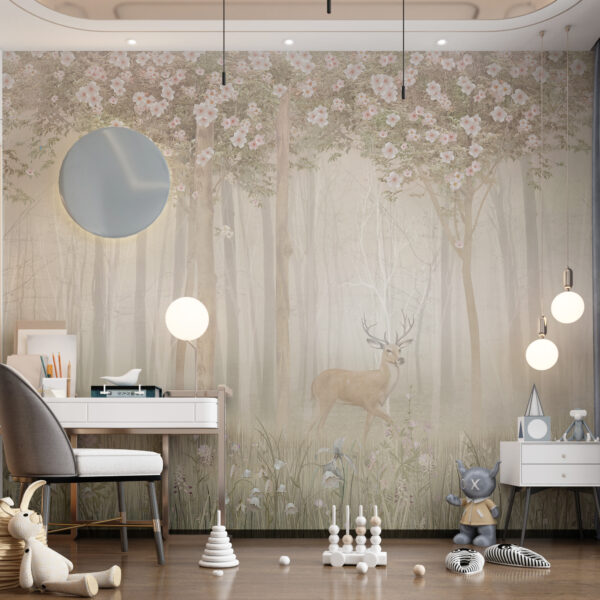 Fototapeta Jeleń Na Tle Lasu