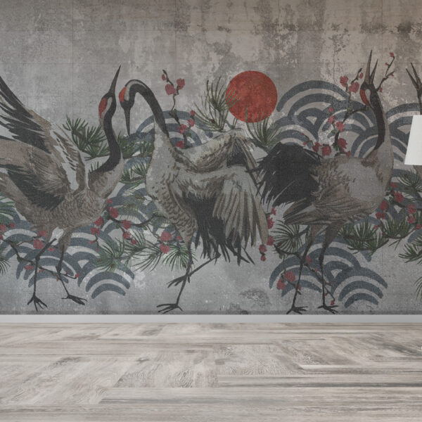 Fototapeta Żurawie O Zachodzie Słońca