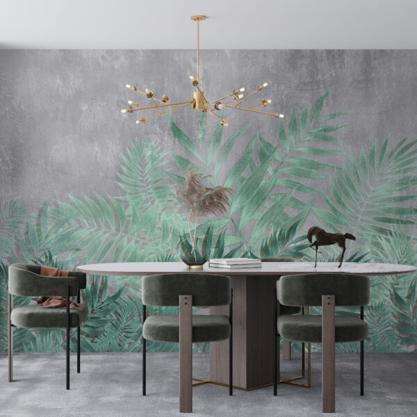 Fototapeta Tropikalne Liście W Szarości