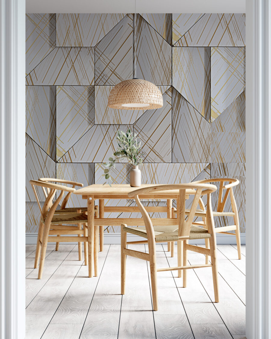 Wall mural Geometrie în aur