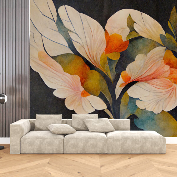 Fototapeta Kwiaty O Zachodzie Słońca