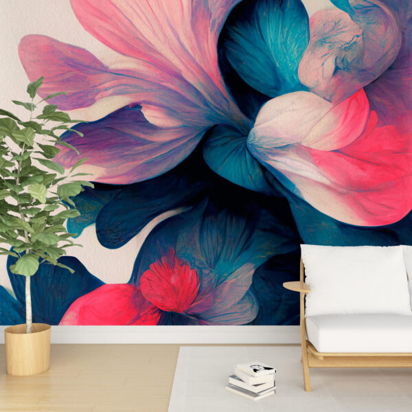 Fototapeta Kwiaty W Różu I Granacie