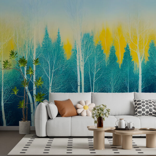 Fototapeta Wschód Słońca Nad Lasem