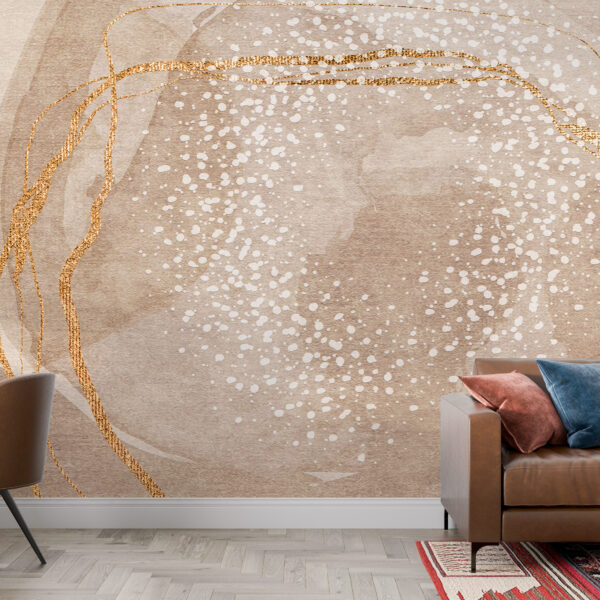 Fototapeta Złote Elementy W Beżu