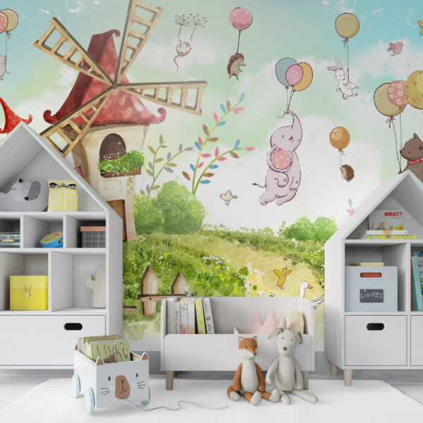 Fototapeta Domek Z Wiatrakiem