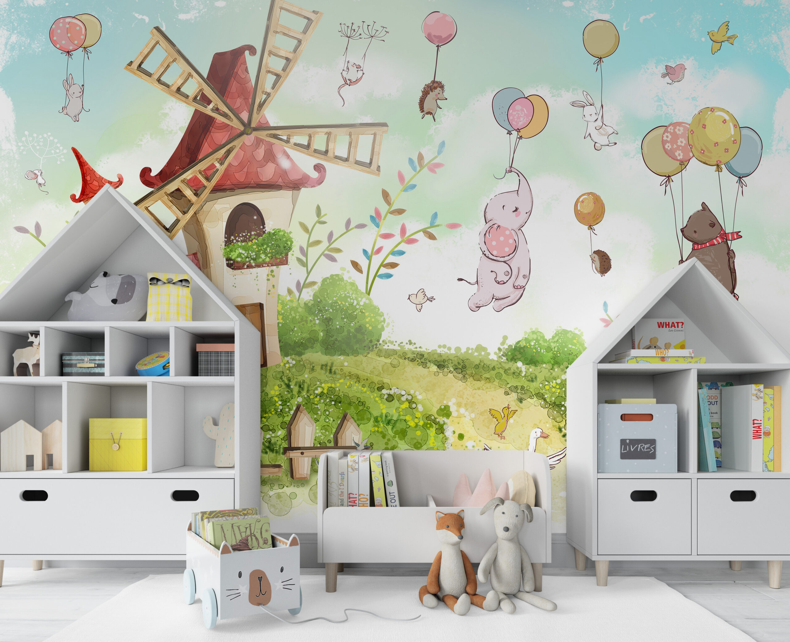 Fototapeta Domek Z Wiatrakiem