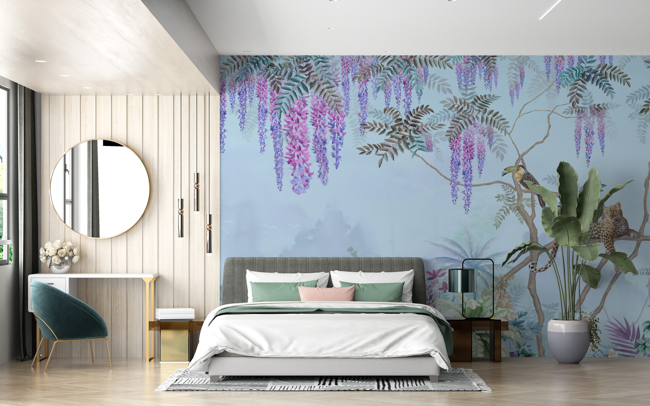 Fototapeta Dżungla Pastelowa