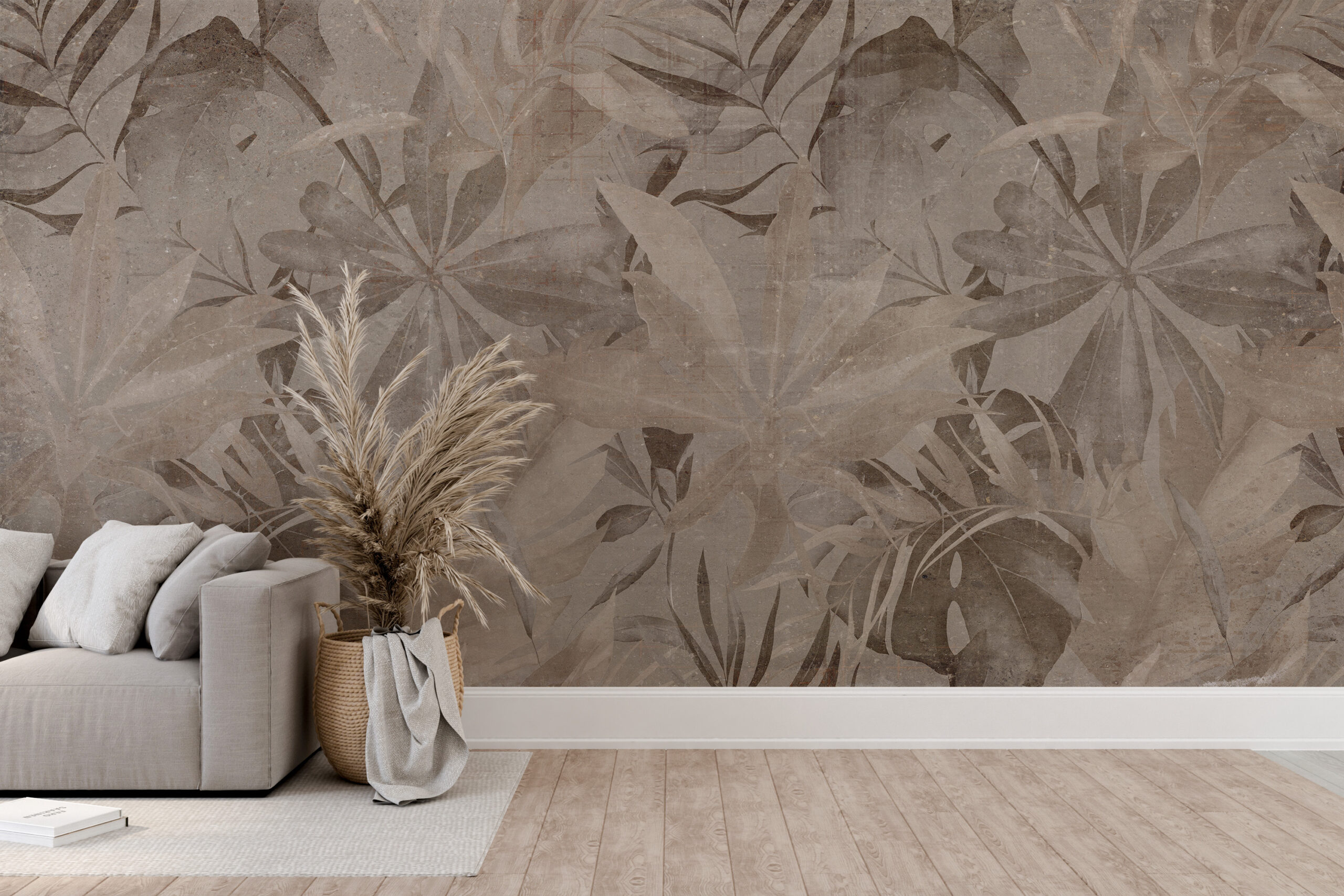 Fototapeta Liście W Beżu I Brązie