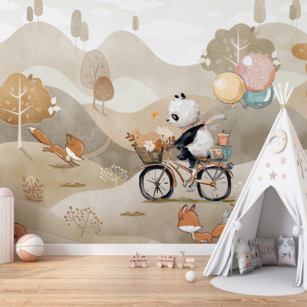 Fototapeta Wesołe Jesienne Zwierzątka