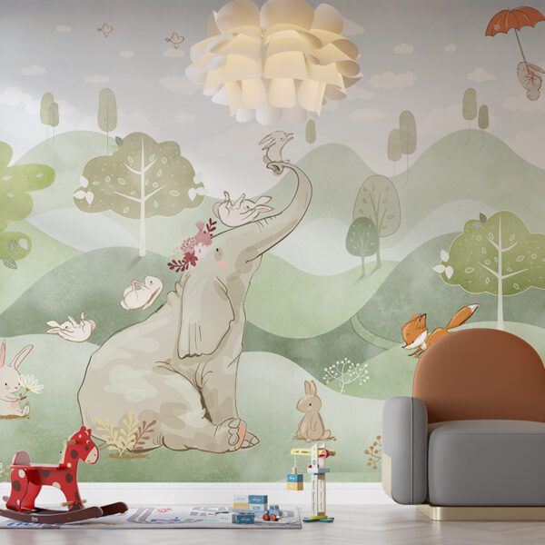 Fototapeta Słoń Na Łące