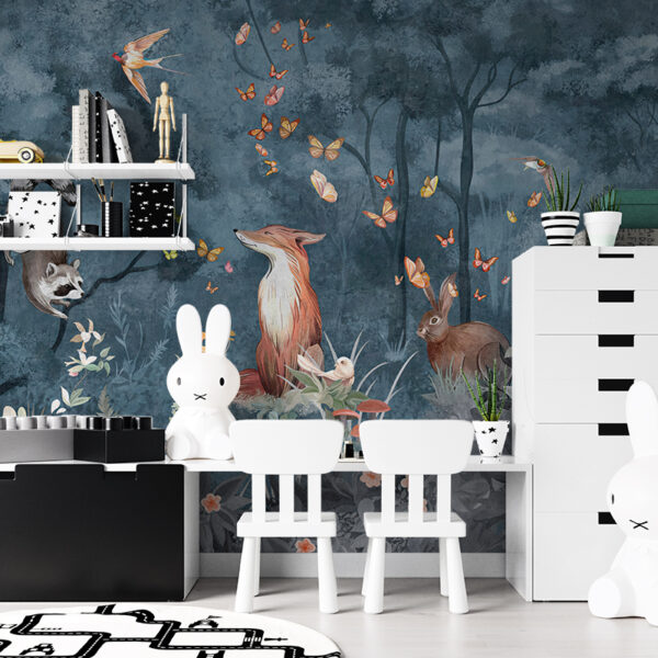 Fototapeta Noc W Lesie