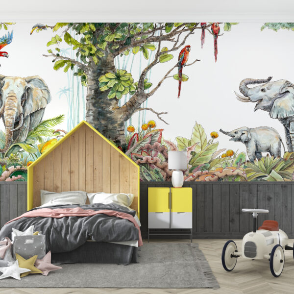 Fototapeta Tropikalna Harmonia ze Zwierzątkami