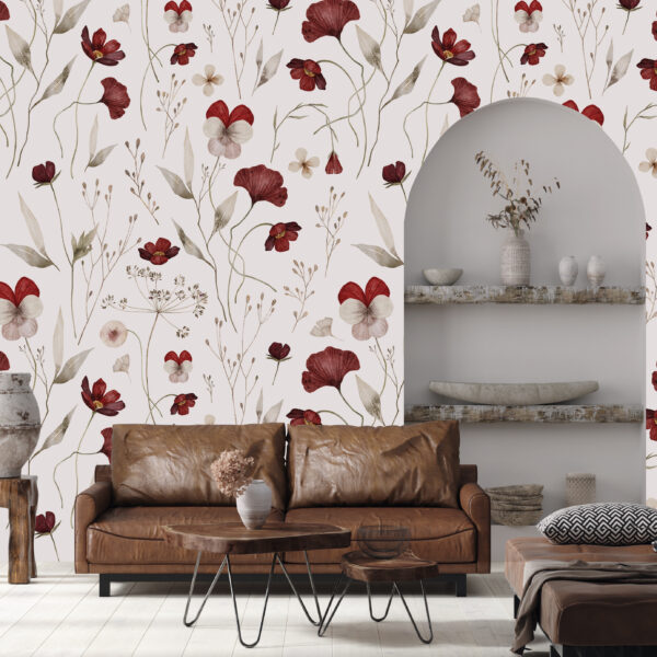 Fototapeta Bordowe Kwiaty