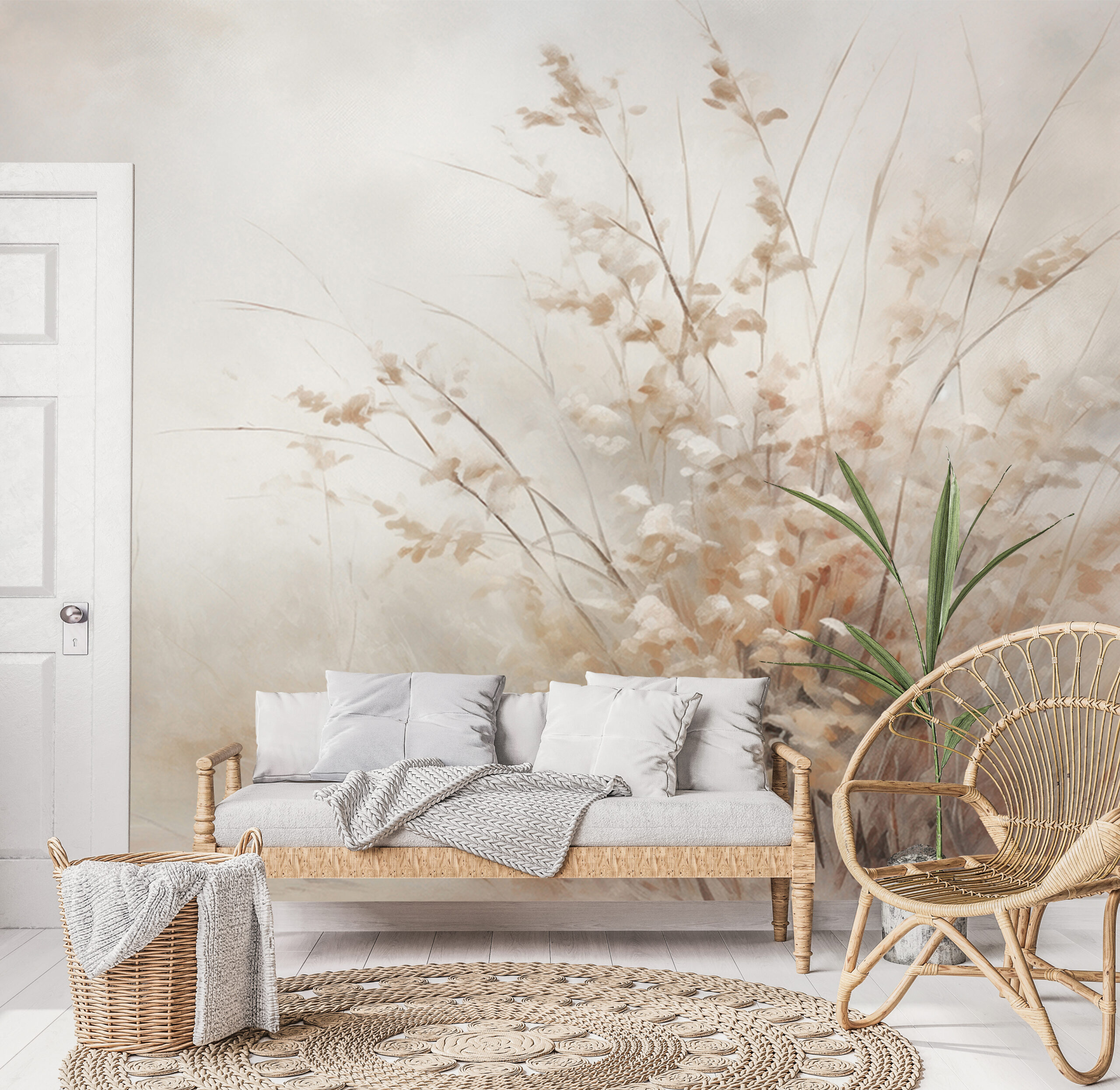 Misty View in Beige Tapete