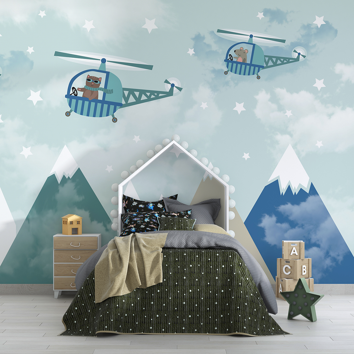 Fototapete Tierpatrouille über die Berge