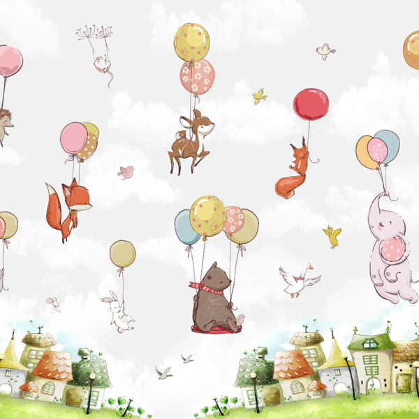 Tapety Zvířata s balónky