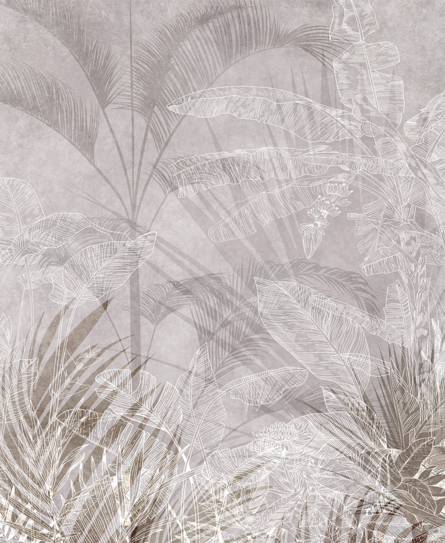 Abstract,Jungle,Illustration,,Tropics,,Mural,,Wallpaper