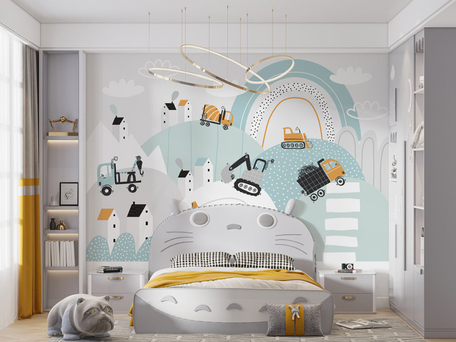 Mural de vehicule de construcții