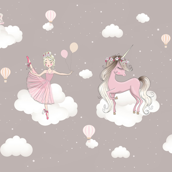 Fototapeta Princezna tančící s jednorožcem