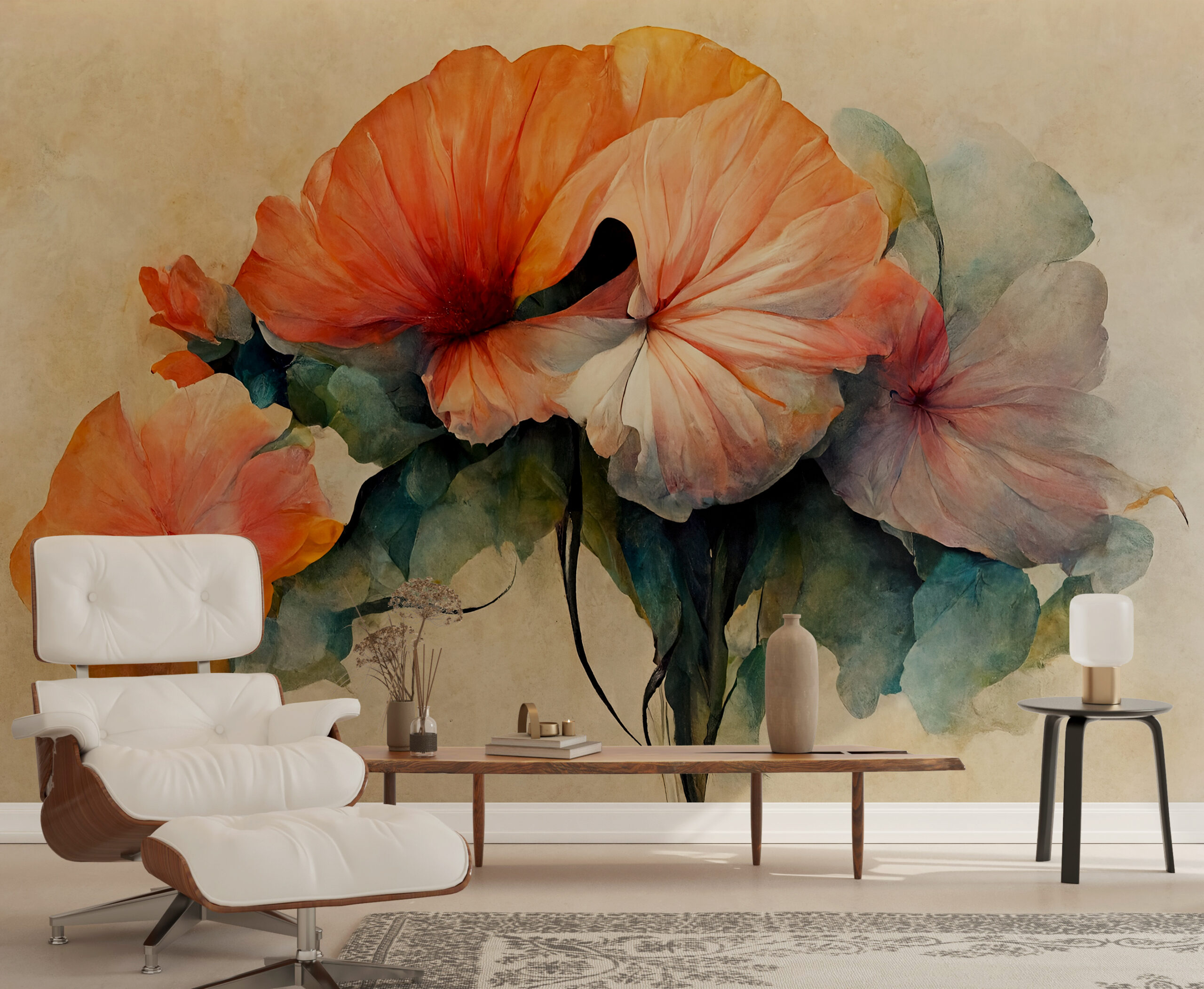 Nástěnná červená kytice