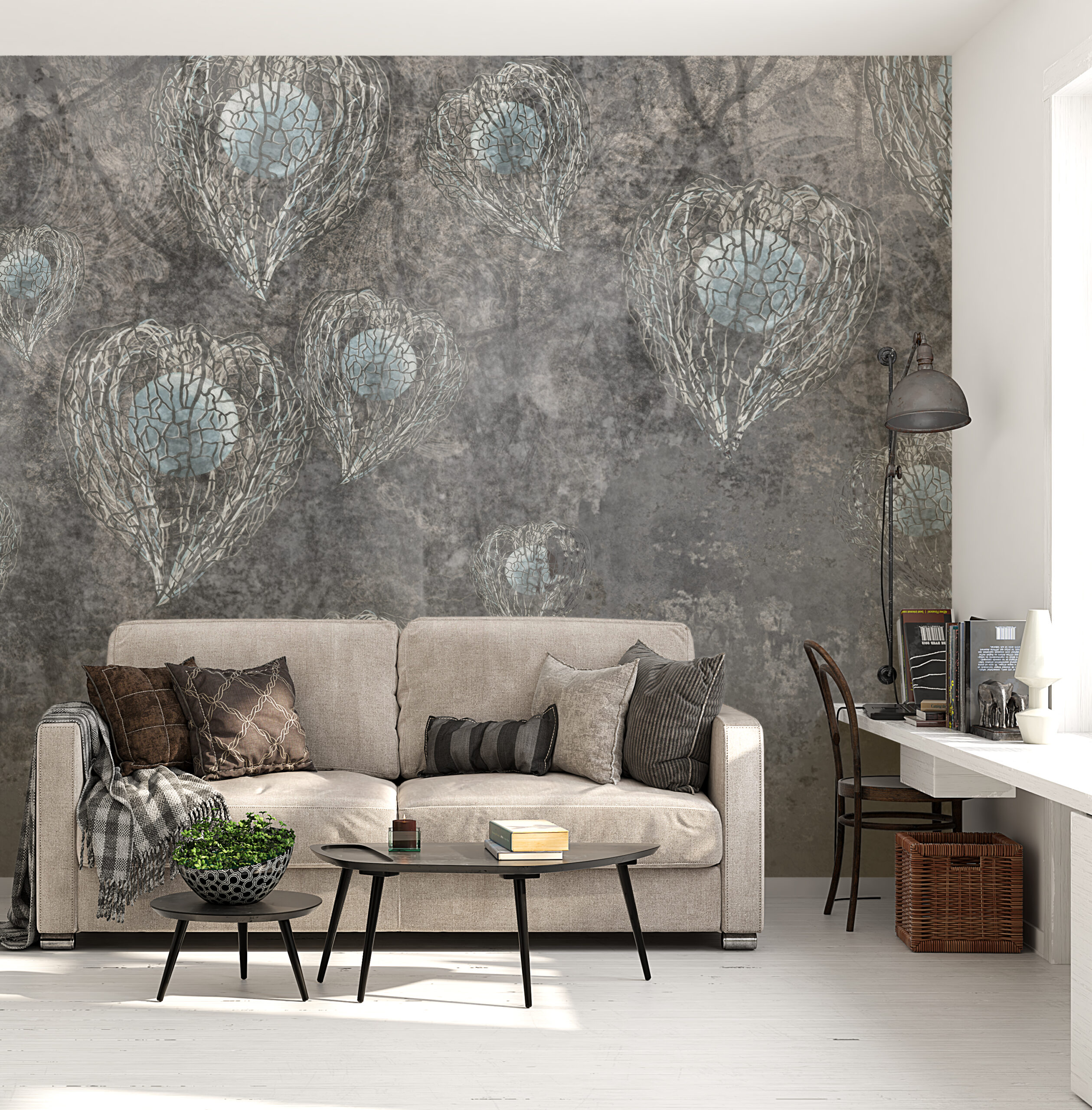 Sieninė tapyba Delicate Grey