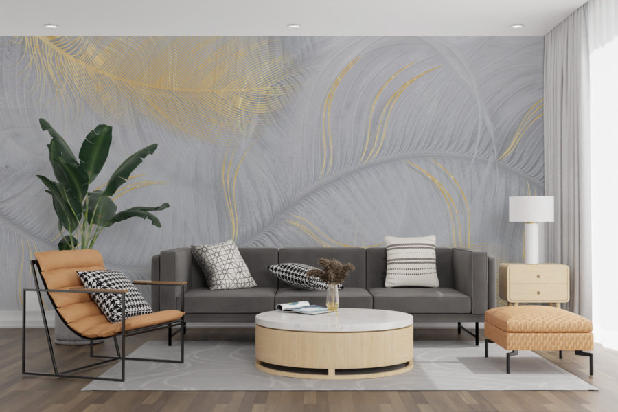 tapet Wavy Leaf