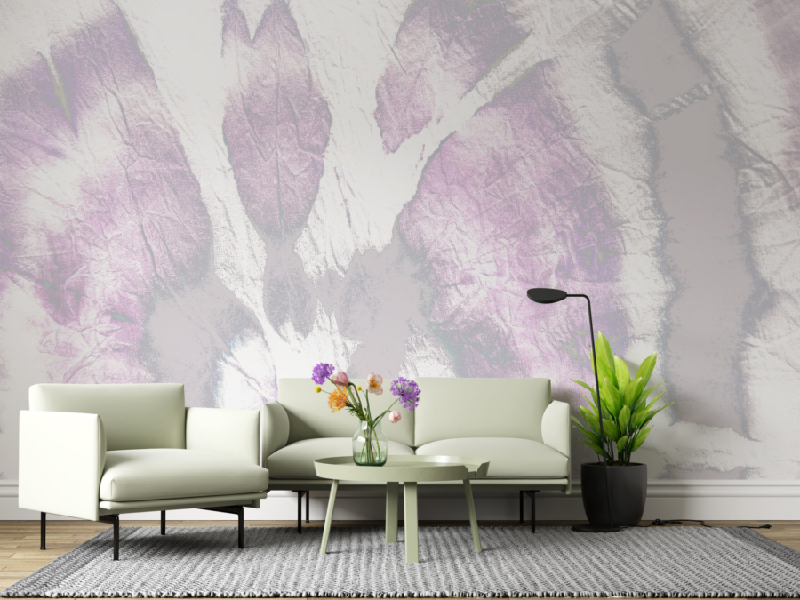 Abstracție murală violet