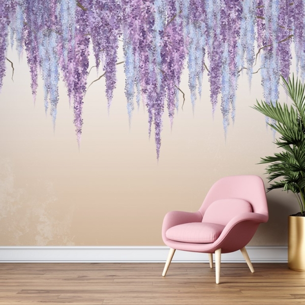 Fototapeta Violet Flower Garland