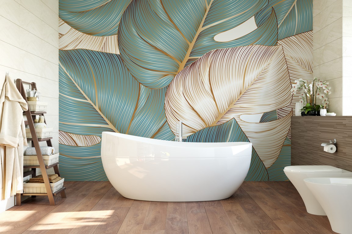 Nástěnná grafika exotických listů