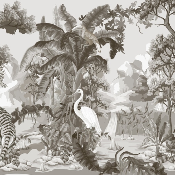Sienų tapyba Monochrome Jungle