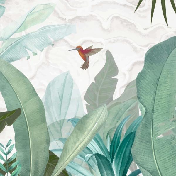 Freska Kolibris lapuose