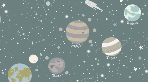 Spalvotos planetos sieninė tapyba