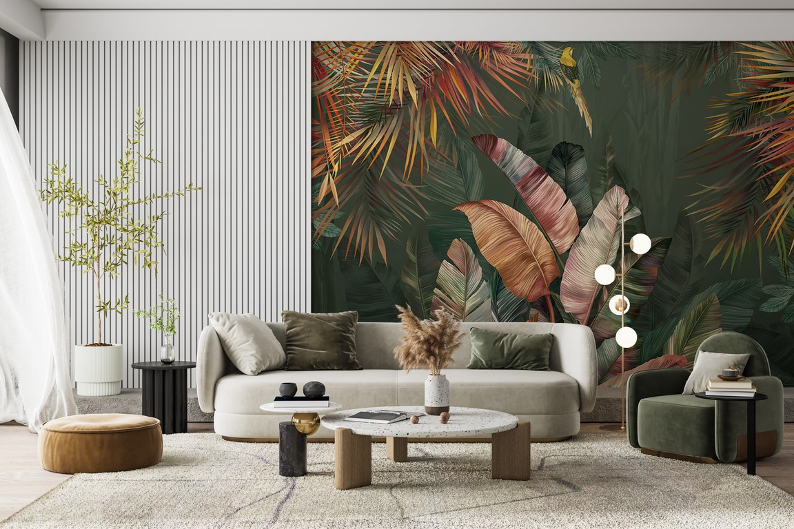 Fototapete Buntes tropisches Laub