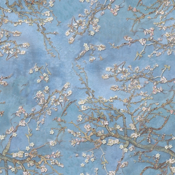 Tapetai Cherry Blossom mėlyna