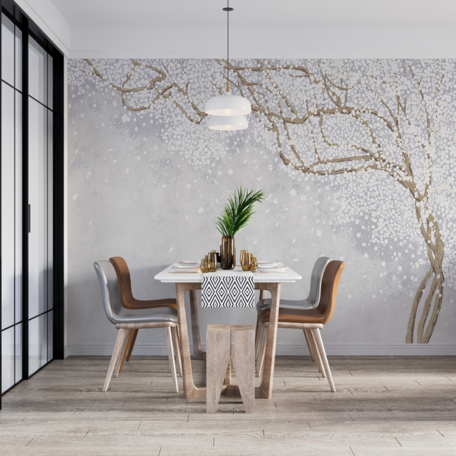 Sakura Blossoming Tree Mural