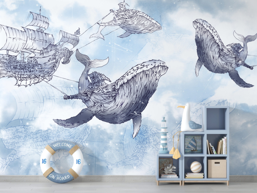 Cetacee zburătoare murale