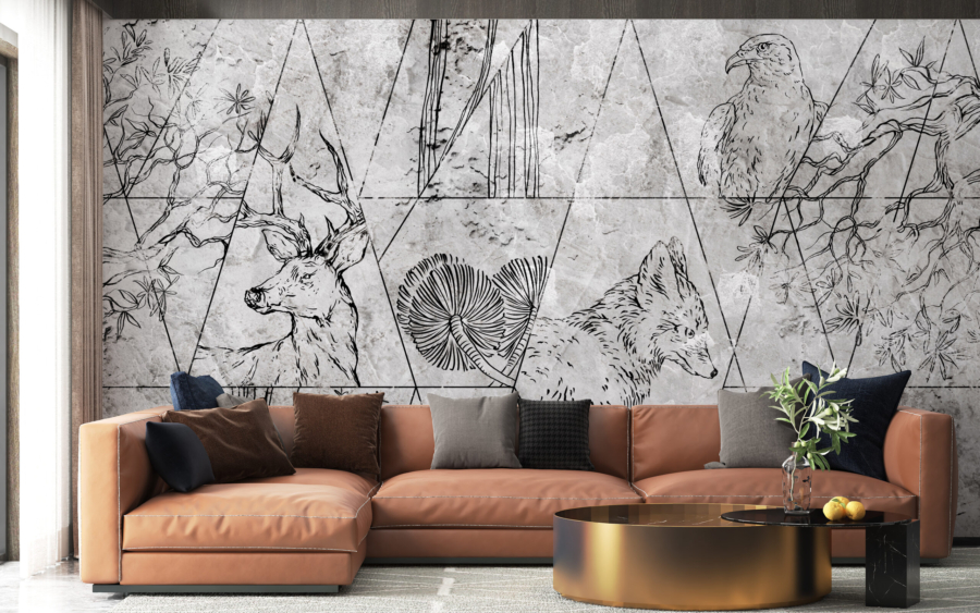 Tapety lesní geometrie