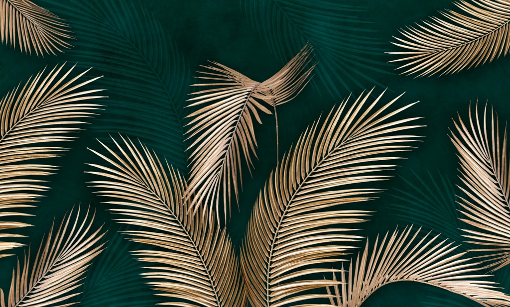Fototapeta-Liscie-Zlotych-Palm_447975326