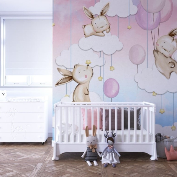 Tapety Malí zajíčci na mracích