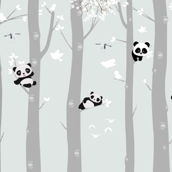 Sienų tapyba Panda Bears in the Trees