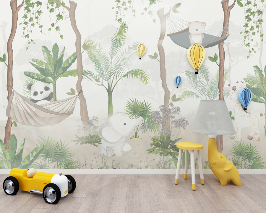 Tablou mural Teddy Bears într-un hamac