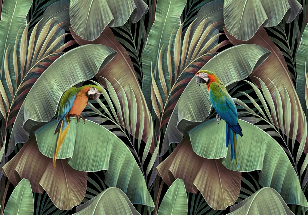 Fototapeta-Papugi-W-Lisciach_2254509795-1