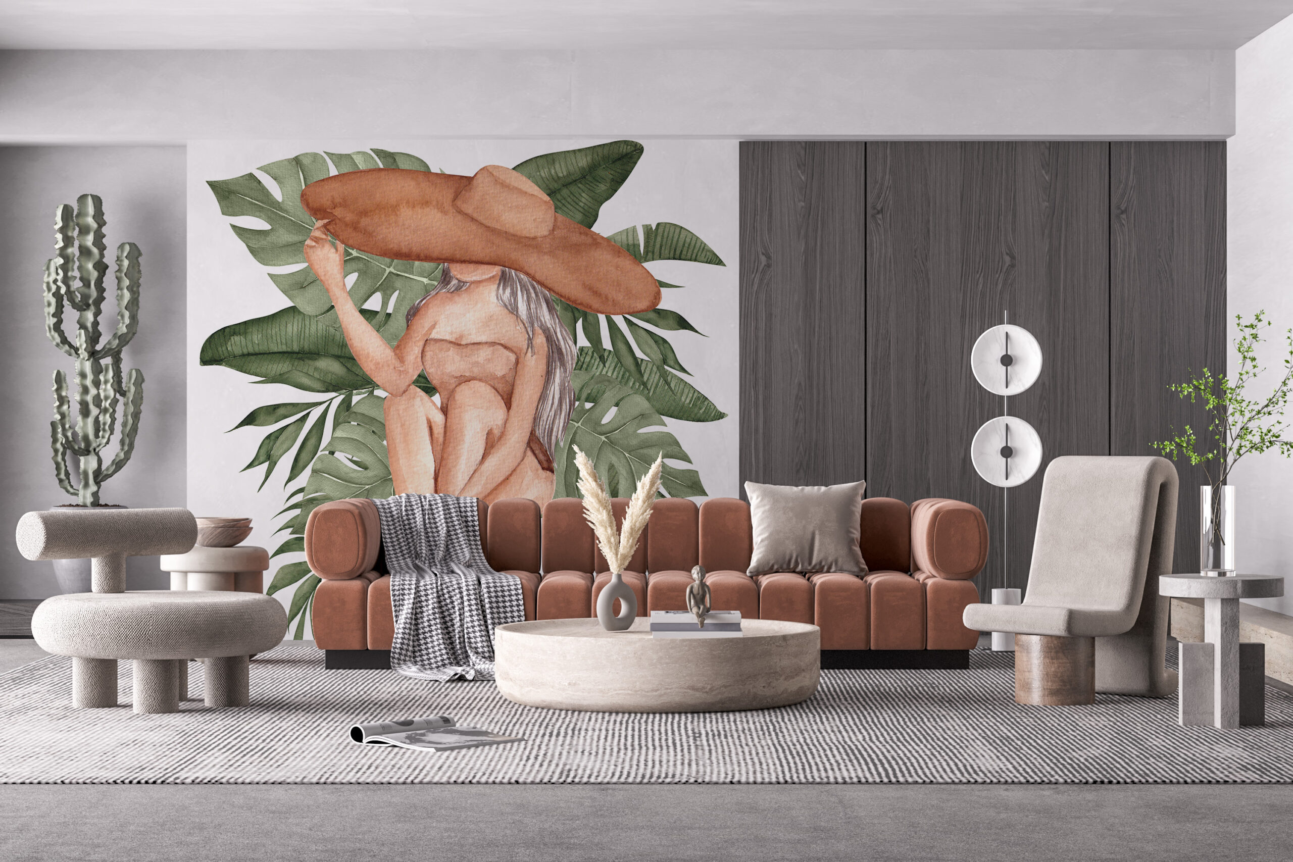 Wandmalerei unter dem Hut