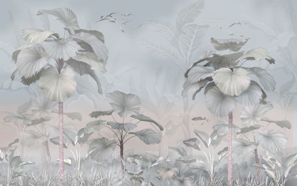 Fototapeta-Ptaki-Wsrod-Pioropuszy-Palm_2091394732