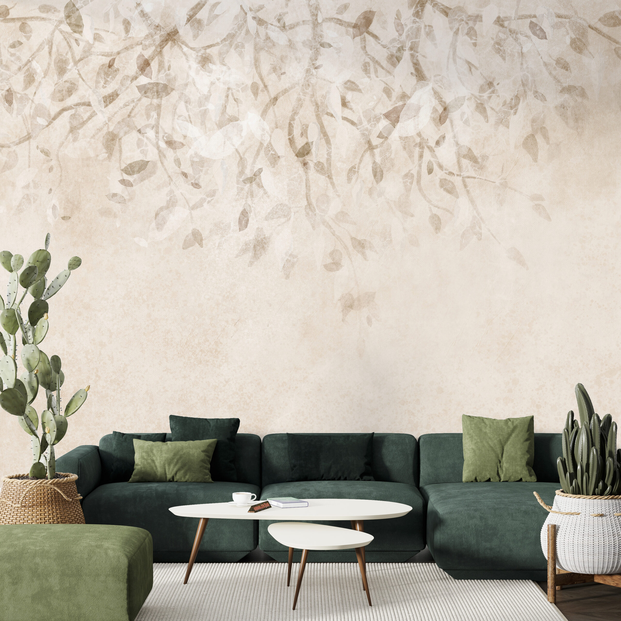 Teplé barevné rostliny Nástěnná malba